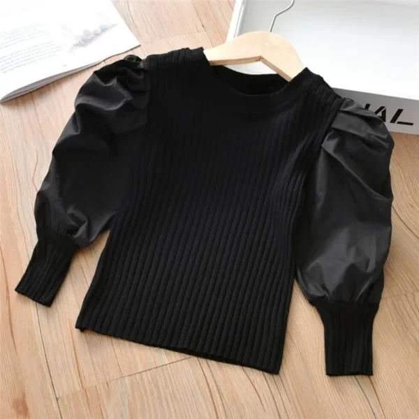 Fashion Kids Girls Blouse Puff Long Sleeve Girls Shirt White Blouse Tops Children Clothes Baby Toddler Teen School Princess A383 - Image 2