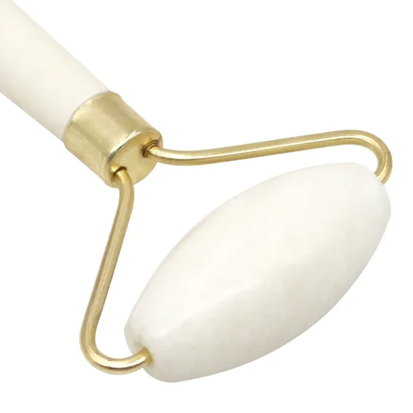 White Jade Roller Eye Face Massager Facial Roller Double Heads Natural Stone Face Thin Lift Body Skin Relaxation Slimming Beauty - Image 3