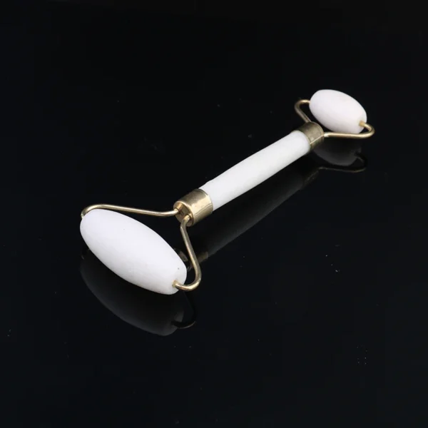 White Jade Roller Eye Face Massager Facial Roller Double Heads Natural Stone Face Thin Lift Body Skin Relaxation Slimming Beauty - Image 5