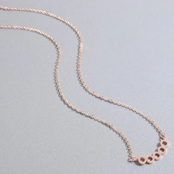 Chandler Simple Stainless Steel Small Circle Necklaces for Kids Jewelry Mini Geometry Infinity Collar Necklace - Image 5