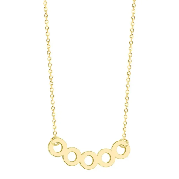 Chandler Simple Stainless Steel Small Circle Necklaces for Kids Jewelry Mini Geometry Infinity Collar Necklace - Image 2