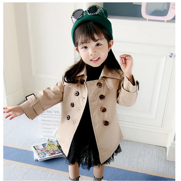 Clearance Baby Kids Trench Fall Thin Style Toddler Girl Jacket Windbreaker Baby Boys Clothes Children Trench Coat Outerwear - Image 2