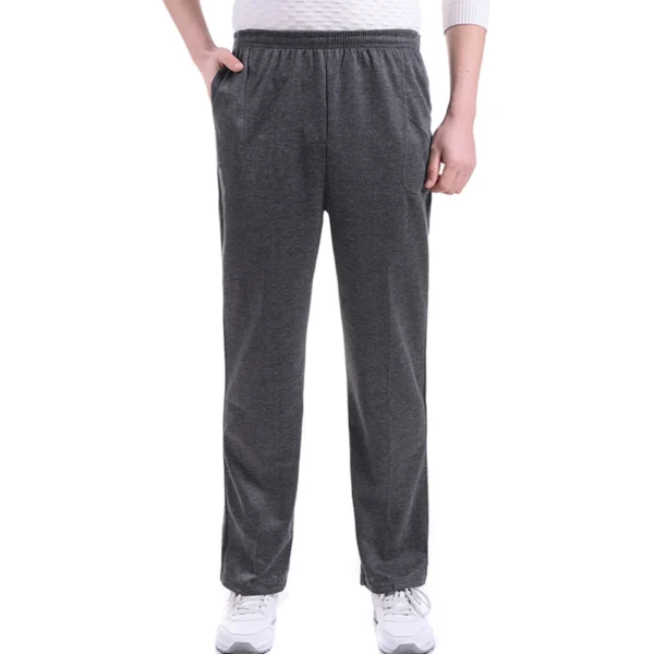 Pants Men Solid Color Pocket Loose Harem Pants Running Yoga Sports Sweatpants Trousers Sweatpants Elastic Loose Trousers 30-42 - Image 4