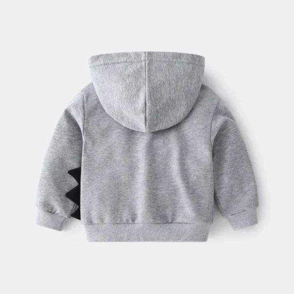 Children hooded sweater 2021 new Spring Baby zip-up shirt boy dinosaur embroidered foreign gas small coat wholesale tide - Image 3