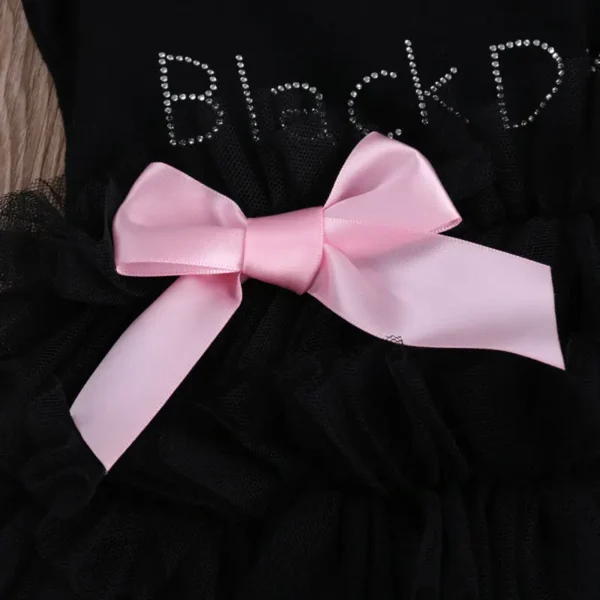 Newborn Toddler Kids Baby Girls Romper New Fashion Lace Mesh Sheer Letter Jumpsuit Bodysuit Baby Clothes Tutu Dress Outfit - Image 5
