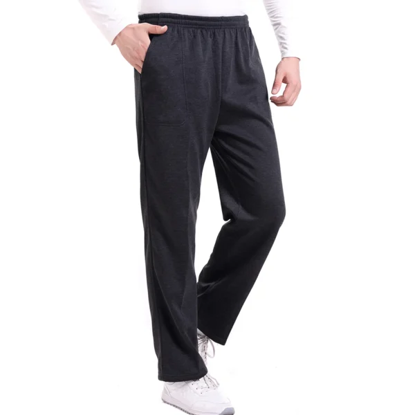 Pants Men Solid Color Pocket Loose Harem Pants Running Yoga Sports Sweatpants Trousers Sweatpants Elastic Loose Trousers 30-42 - Image 2