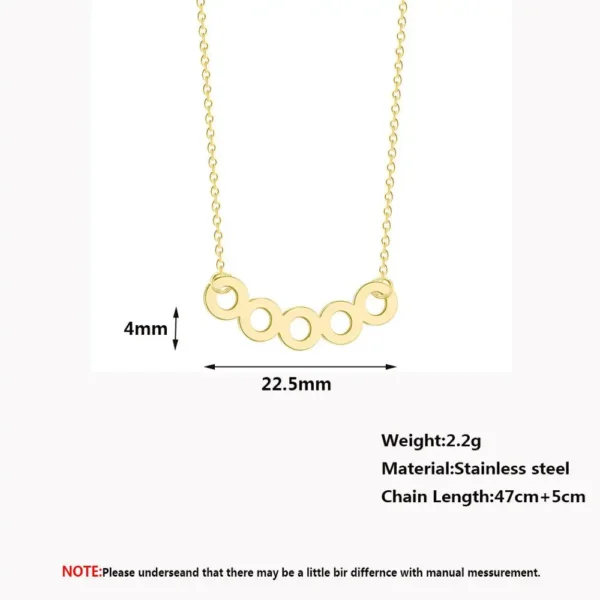 Chandler Simple Stainless Steel Small Circle Necklaces for Kids Jewelry Mini Geometry Infinity Collar Necklace - Image 3