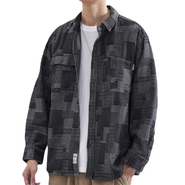 Workwear loose casual long sleeved shirt denim couple shirt jacket - Image 5