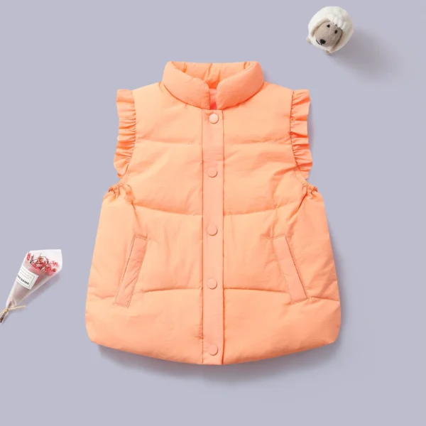 Baby Girls Down Gilets Little Girls Winter Sleeveless Puffer Vest Jackets Kids Causal Warm Waistcoat Children Outerwear Coats - Image 3