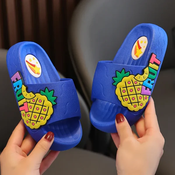 Girls Slippers Summer Cartoon Fruit Kids Shoes Non-slip Platform Slides Baby Boys Bathroom Flip Flops Comfortable Home Slippers - Image 4