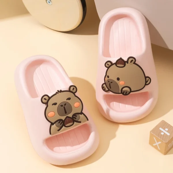 Kids Slippers Summer Boy Slides Shoes New Design Cute Capybara Flip Flops Girls Indoor Thick Sole Beach Shoes Slippers for Girls - Image 5