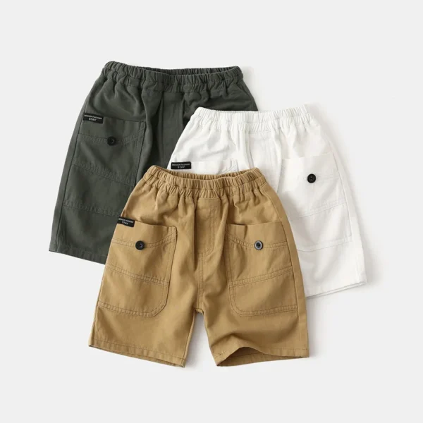 Fashion Handsome Boys Fifth Pants Summer Kids Cagro Pants Knne Length Children Trousers Sport Pants for Toddler Baby Boy Clothes