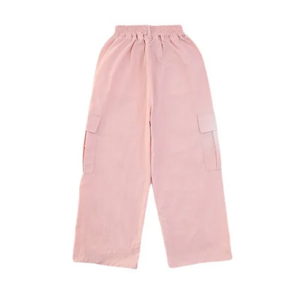 Teenage Girls Fashion Straight Cargo Pants with Four Pockets Summer Hot Deals Kids Clothes High Waist Long Trousers 5-14 Years - Image 3