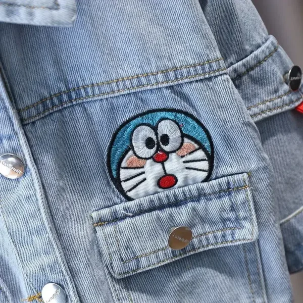 Doraemon Boy Denim Jacket Spring Autumn New 3 to 7 Years Old Baby Spring Clothes cartoon Fashion Children Foreign Jacket - Image 4