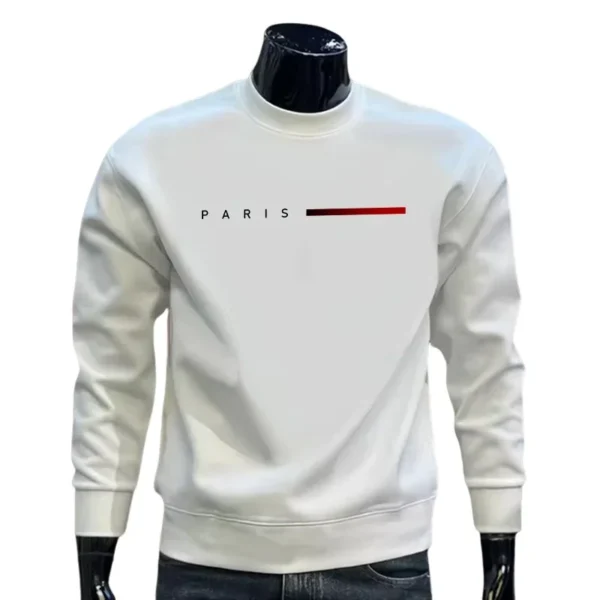 Casual Fashion Men's O-Neck Hoodies High Grade Spring Autumn Warm Soft Long Sleeved T-shirts - Image 5