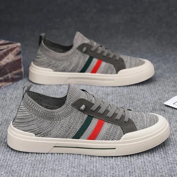 Luxury Mens Mesh Board Shoes Breathable Soft Soled Casual Sports Running Shoes Youth Trend Sneakers Slip-on Canvas Shoes - Image 4