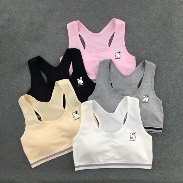 Teenageer Girls Sports Bra Gym Cotton Underwear Training Vest Your Crop Top 8-14 Years Teen Bra