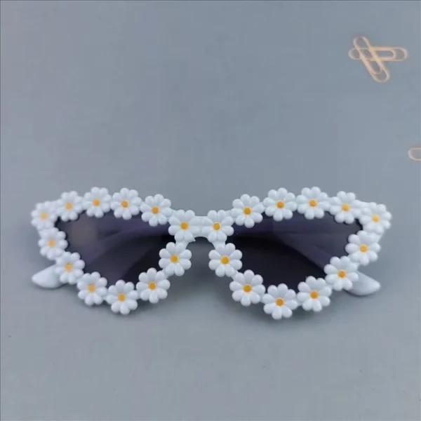 Fashionable Cat's Eye Glasses Trendy PC Colorful Girls Boys Sport Shades Lightweight Children Daisy Eyewear for Birthday Gift - Image 3