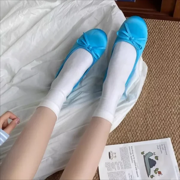 Women Shoes Flats Portable Fold Up Ballerina Flat Shoes Roll Up Foldable Ballet ter Party Shoes For Bridal Wedding Party Favor - Image 3