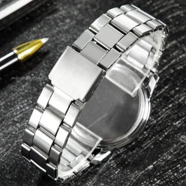 Luxury Wrist Watches for Man Fashion Analog Quartz Watch Stainless Steel Strap Male Watch Casual Digital Bracele Watch - Image 6