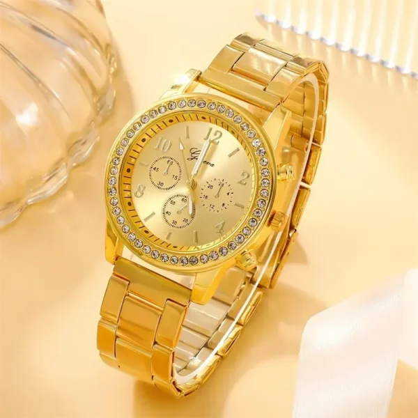 6PCS Set Womens Fashion Quartz Watch Female Clock Rose Red Butterfly Luxury Brand Design Women Watches Simple Ladies Wrist Watch - Image 5