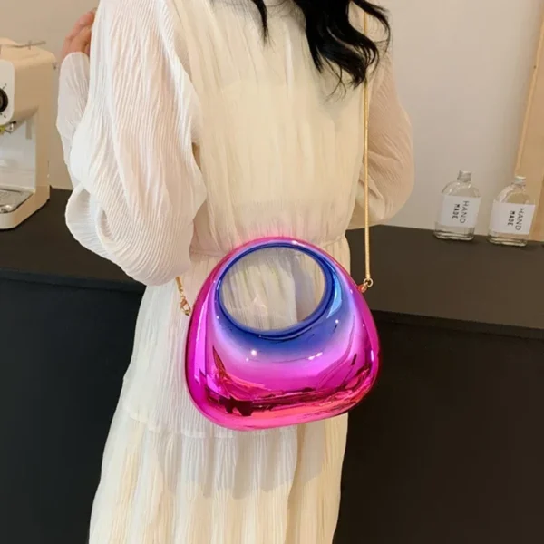 Luxury Designer Evening Clutch Clear Acrylic Women Handbags Fashion Shoulder Bag Half Moon Wedding Purses Party Tote Ladies - Image 4