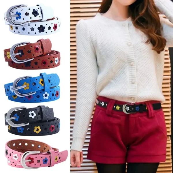 Casual Children Fashionable Waist Belt Waistband Faux Leather Belt Kids Belt - Image 2