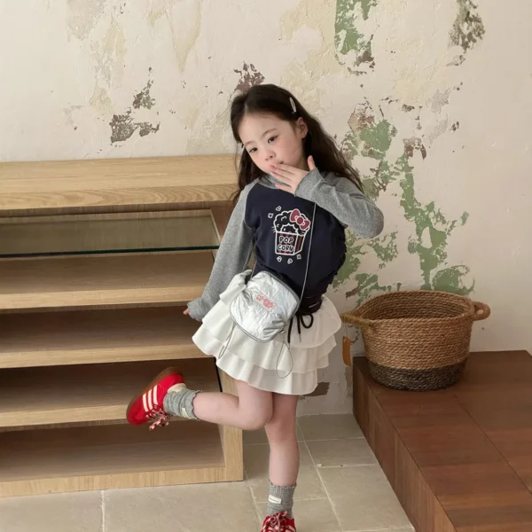 Girls' Summer New Korean Version Cake Skirt A-shaped Skirt Baby Girl Hottie High-waisted Tutu Skirt Fashion Casual - Image 3