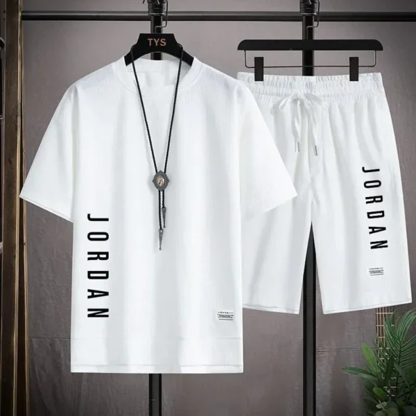 Men's short sleeve T-shirt + shorts 2 sets - Image 3