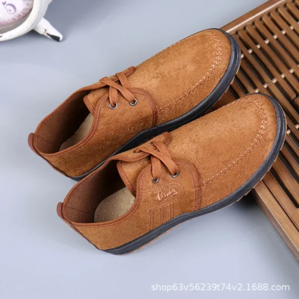 Men Suede Loafers Driving Shoes Moccasins Fashion British Men's Casual Shoes Flat Breathable Shoes for Men Outdoor Shoe - Image 3