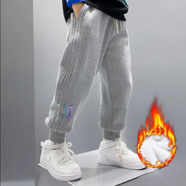 School Sport Pants Fleece Trousers Jogger Pant For Children Loose Sweatpant Boys Clothes Spring Autumn Kids Teenage Boys Casual - Image 3