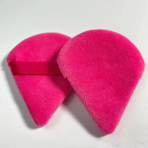 1-2pcs/bag Velvet Cosmetic Puff Triangle Shaped Soft Foundation Powder Sponge Wet Dry Used Washable Makeup Beauty Sponge Tools - Image 4