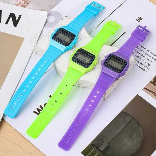 Waterproof F91W Silicone Watch Retro LED Digital Sports Military Watch Electronic Wrist Band Clock Ladies Men Couples - Image 4