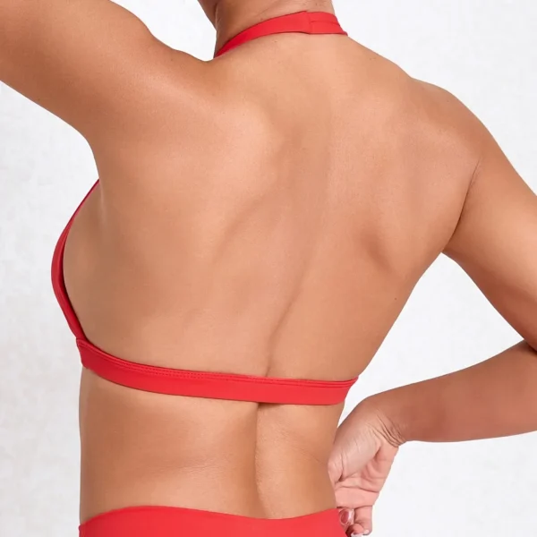 Sexy V-neck Sport Bra Women Underwear Sportswear Halter Backless Top for Fitness Yoga Wear - Image 3