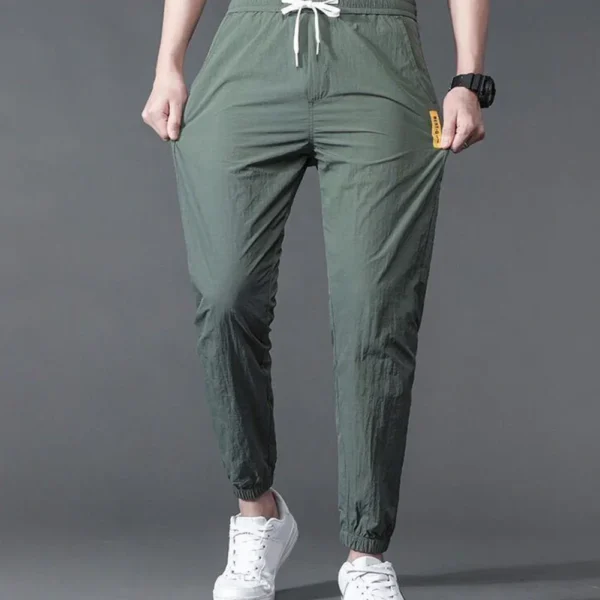 Trousers Men Pants Daily Leisure Loose M-4XL Solid Color Spring Straight Summer Sweat Thin Suits Casual Elastic - Image 3