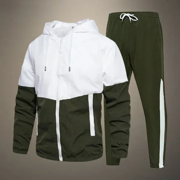 Brand Men Tracksuit Casual Set Autumn Male Joggers Hooded Sportswear Jackets+Pants 2 Piece Sets Hip Hop Running Sports Suit - Image 2