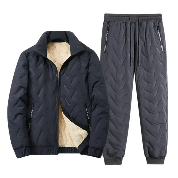 Men Tracksuit Suits Winter Fashion Thick Warm Parka Jacket Pants 2 Piece Sets Oversized Casual Man Clothing Sets Male Sportswear - Image 2