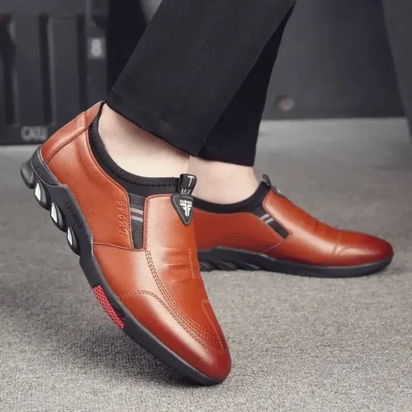 PU Leather Mens Casual Shoes Male Loafers 2025 Non-slip Flats for Kitchen Comfortable Soft Breathable Men Shoes Chaussure Hommes - Image 5
