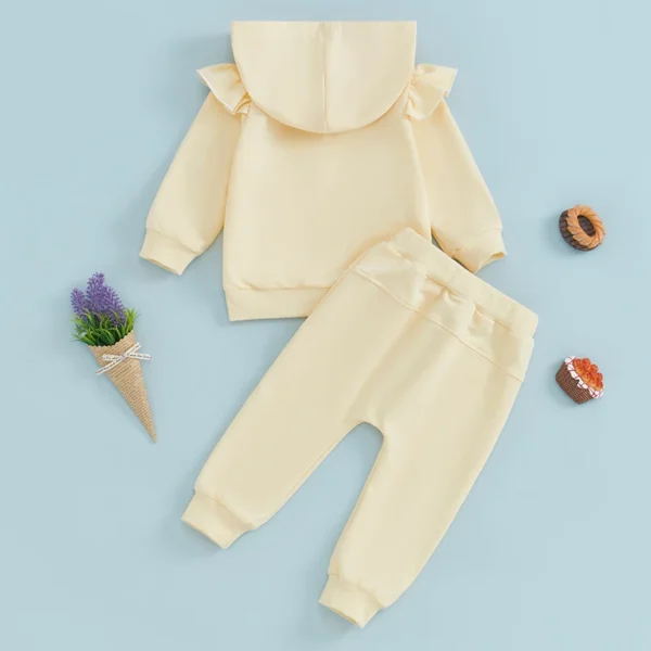 Autumn Toddler Baby Girl Outfit Long Sleeve Zipped Hoodie with Sweatpants Infant Clothing Set Fall Winter Clothes - Image 2