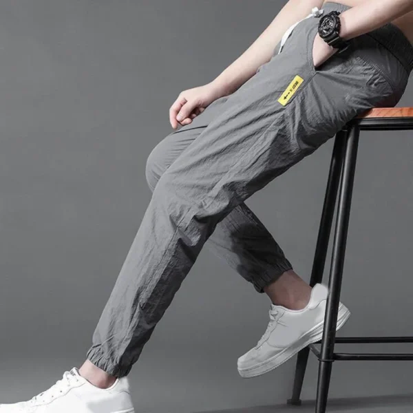 Trousers Men Pants Daily Leisure Loose M-4XL Solid Color Spring Straight Summer Sweat Thin Suits Casual Elastic - Image 2