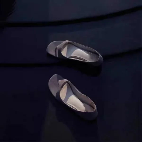 Women's Cow Leather Flip-flop Slip-on Flats Summer Open Toe Sandals Soft Comfortable Casual Female Ballerinas Shoes for Woman - Image 3