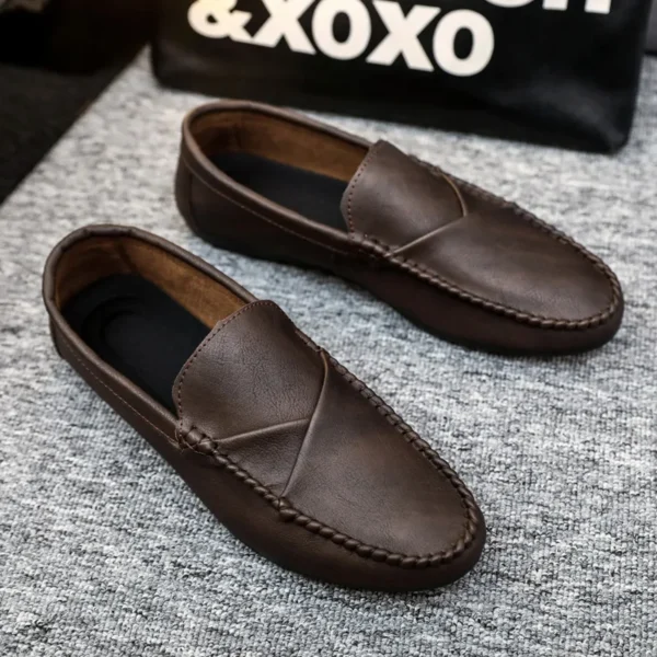 2023 New Men Shoes Summer Breathable Casual Artificial leather Shoes Men Dress Wedding Loafers Men's Moccasins Tenis Masculino - Image 2