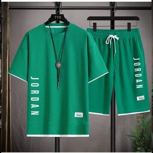 Men's short sleeve T-shirt + shorts 2 sets - Image 5