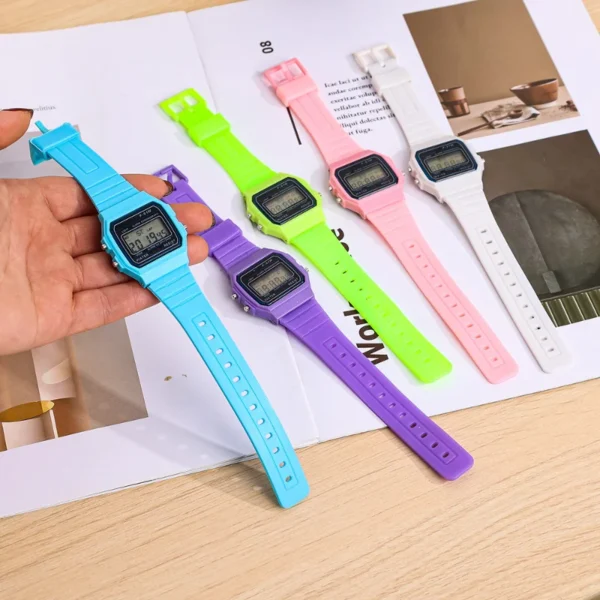 Waterproof F91W Silicone Watch Retro LED Digital Sports Military Watch Electronic Wrist Band Clock Ladies Men Couples - Image 3