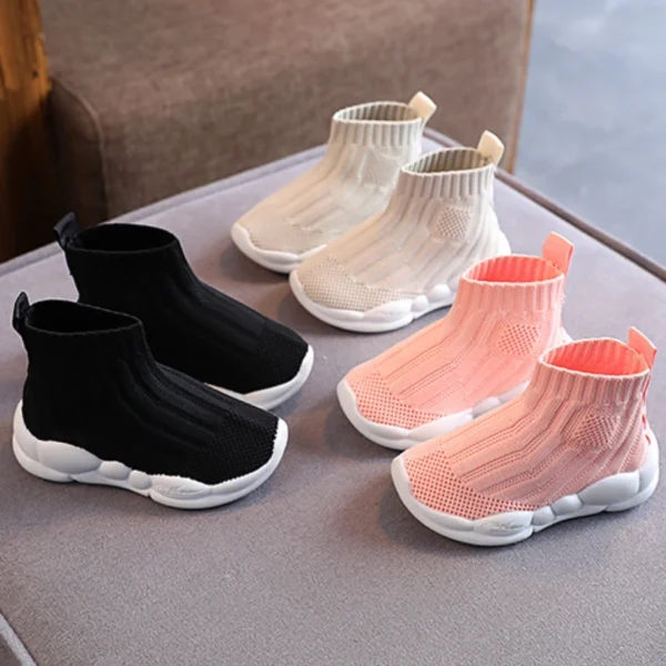 Kids Sock Shoes Knitted Fashion High Top Sneakers for Boys Girls Casual Sport Sock Sneakers - Image 6