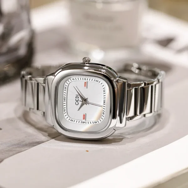 Retro Design Gold Square Watch Women Luxury Steel Strap Waterproof Japanese Movement Quartz Watch Personalized Jewelry - Image 6