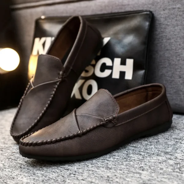 2023 New Men Shoes Summer Breathable Casual Artificial leather Shoes Men Dress Wedding Loafers Men's Moccasins Tenis Masculino