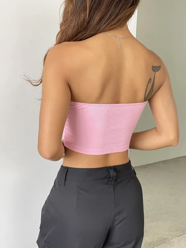 New Fashion Women Tube Top Strapless Backless Vest Solid Slim Fit Summer Ladies Crop Top For Club Party Hot Sale XS-L - Image 3