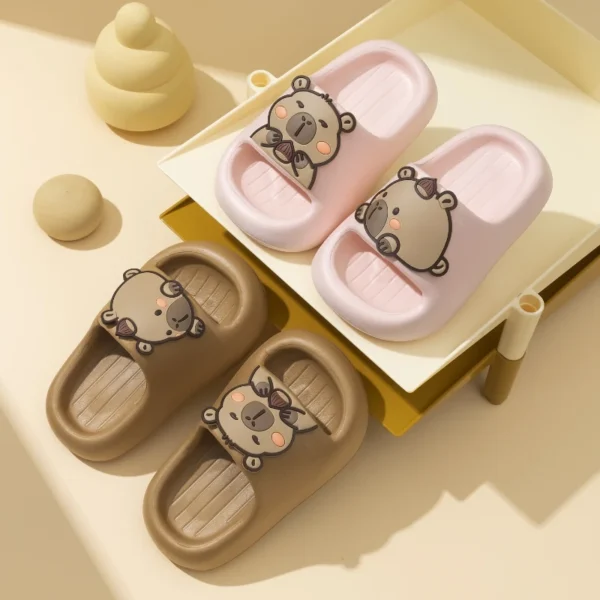 Kids Slippers Summer Boy Slides Shoes New Design Cute Capybara Flip Flops Girls Indoor Thick Sole Beach Shoes Slippers for Girls - Image 2