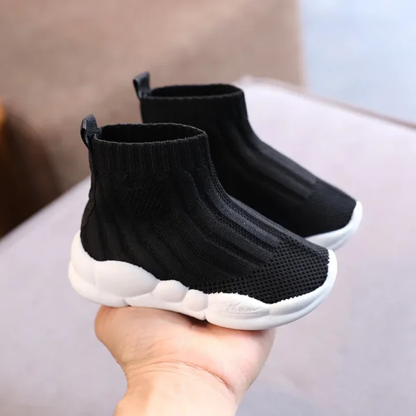 Kids Sock Shoes Knitted Fashion High Top Sneakers for Boys Girls Casual Sport Sock Sneakers - Image 4